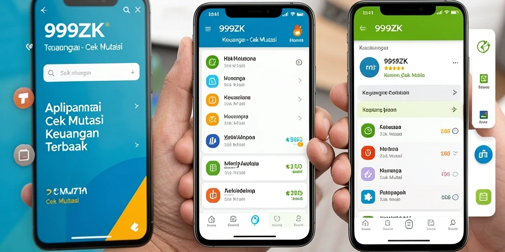 Tampilan antarmuka aplikasi Cek Mutasi 999ZK yang simpel dan informatif.