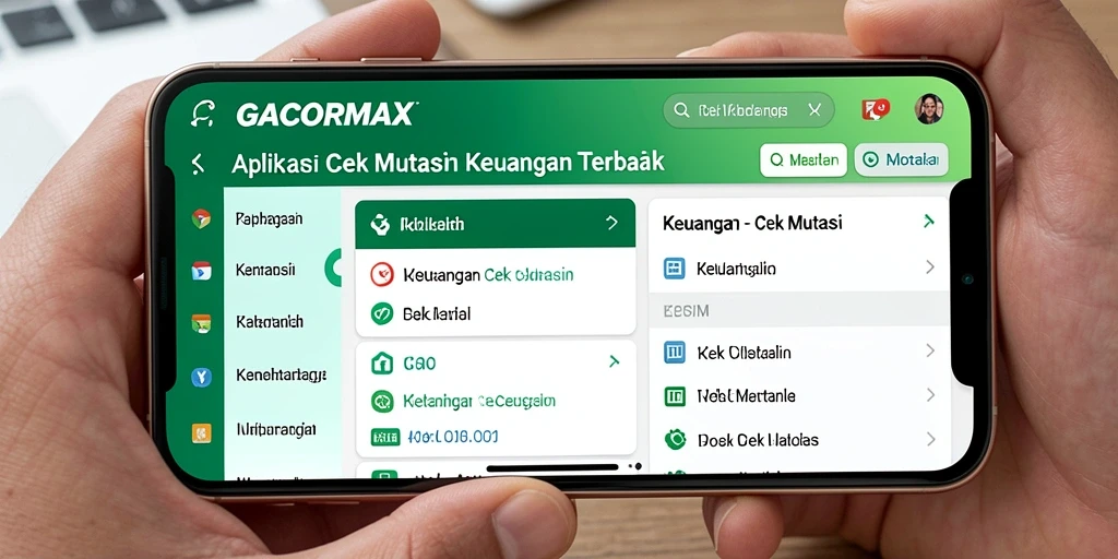 Antarmuka aplikasi GACORMAX yang intuitif untuk cek mutasi keuangan.