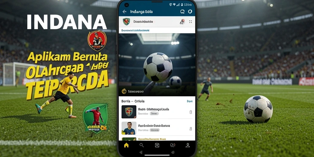 Tampilan antarmuka pengguna aplikasi Olahraga Bola INDAAA.