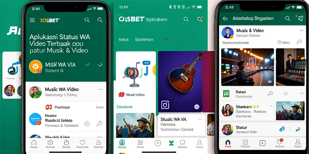 Antarmuka intuitif IOSBET untuk Status WA Video.