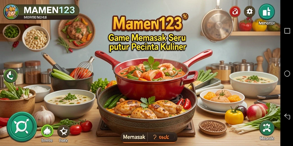 Tampilan antarmuka MAMEN123 yang menggugah selera dan menarik perhatian.