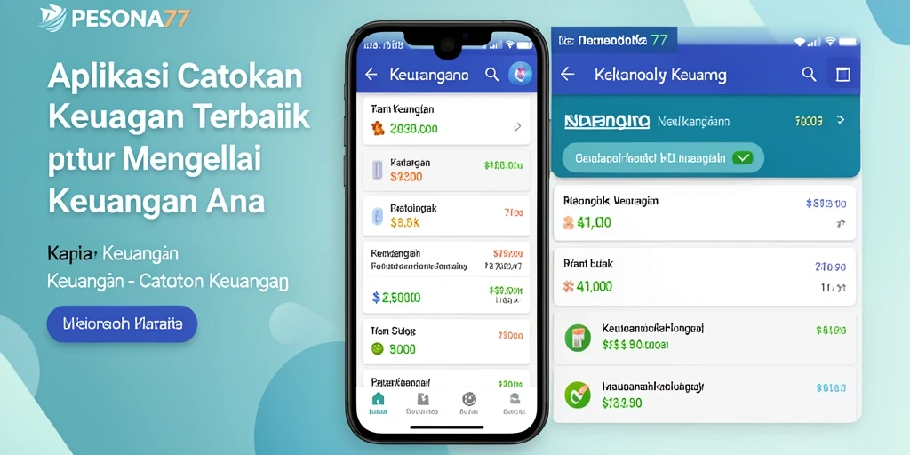 Antarmuka PESONA77 yang menarik untuk Catatan Keuangan harian.