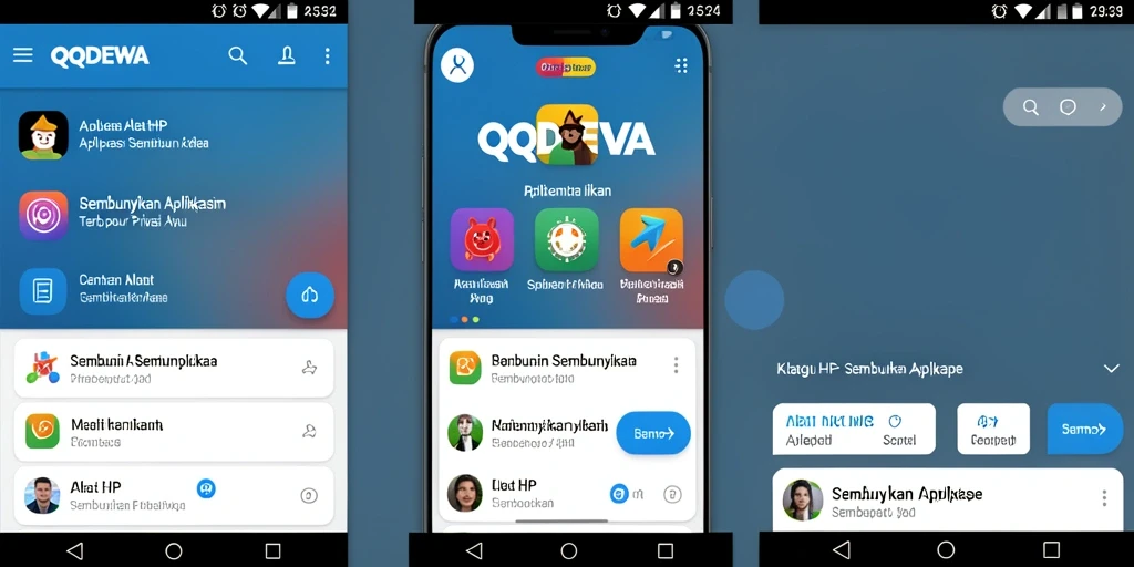 Antarmuka QQDEWA yang efektif untuk menyembunyikan aplikasi.
