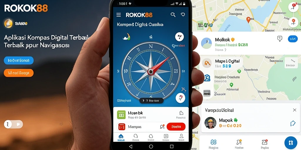 Antarmuka ROKOK88 menampilkan kompas digital yang canggih dan ramah pengguna.