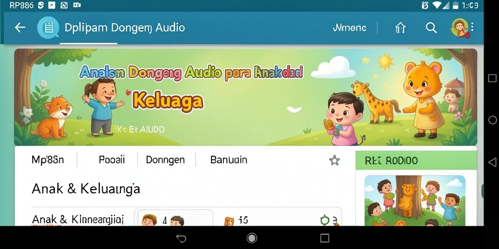 Tampilan antarmuka RP886 yang ramah untuk anak-anak dan menarik.