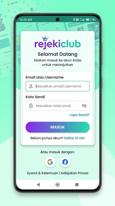 Masuk ke Akun RejekiClub Anda dengan Mudah